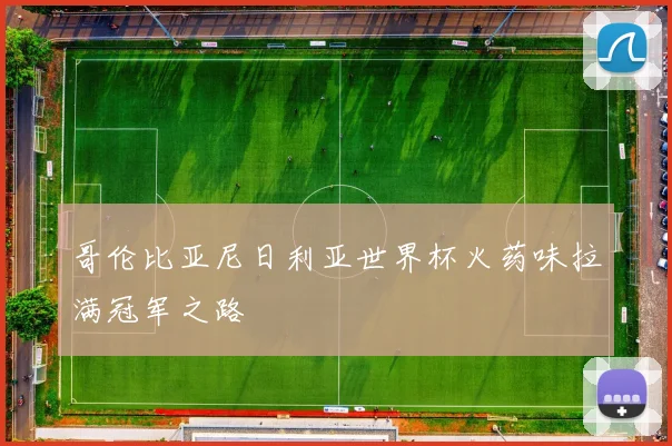 哥伦比亚尼日利亚世界杯火药味拉满冠军之路